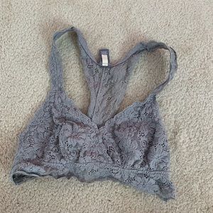 Grey lace bra